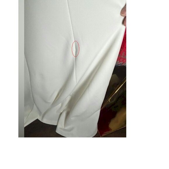 Lulu's Classic Ivory Maxi Dress with Lace Sleeves - Picture 3 of 9